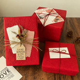 Festive Crimson New Year Gift Wrap Paper Collection