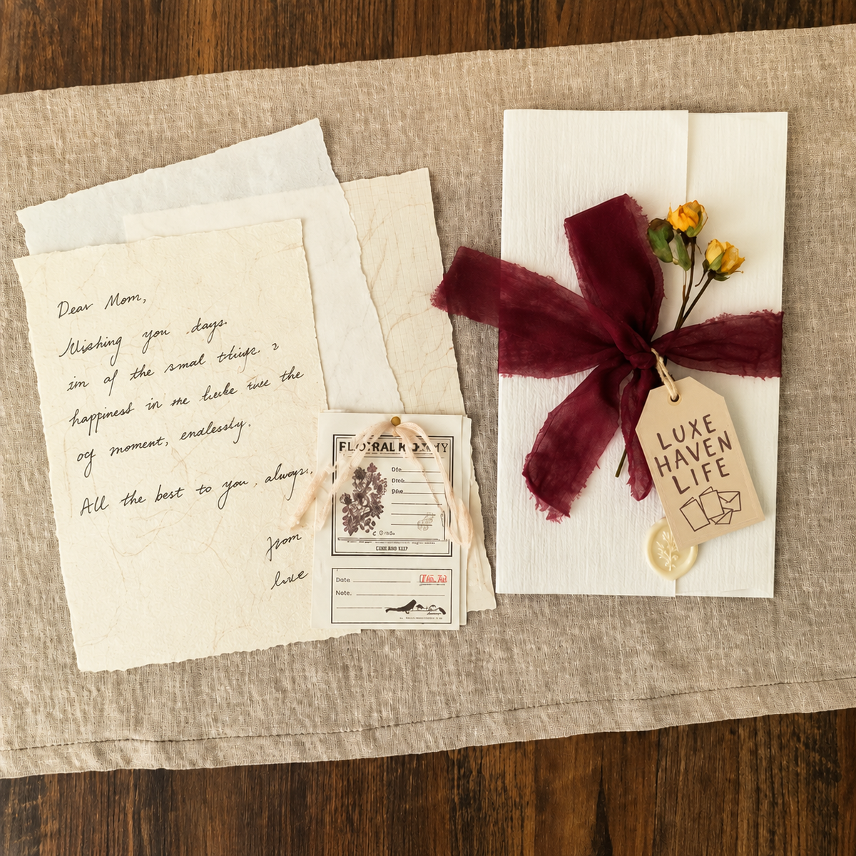 Luxe Grain Love Letter Stationery Set
