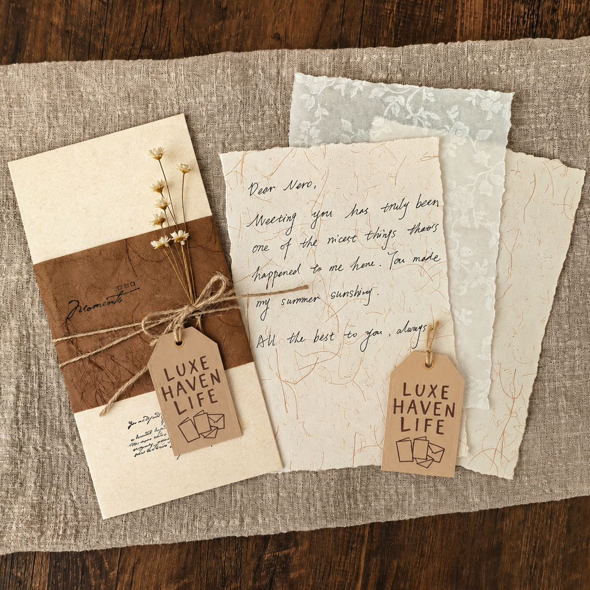 Artisan Fiber Texture Handmade Love Letter Kit
