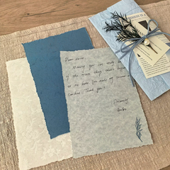 Azure Tide Handmade Deckle Edge Writing Kit