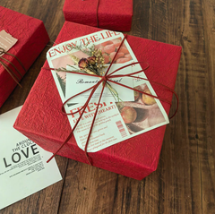 Festive Crimson New Year Gift Wrap Paper Collection