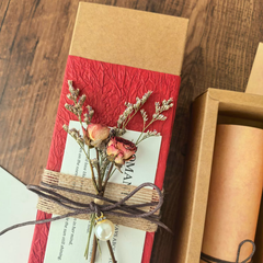 Crimson Romance Vintage Envelope & Stationery Set